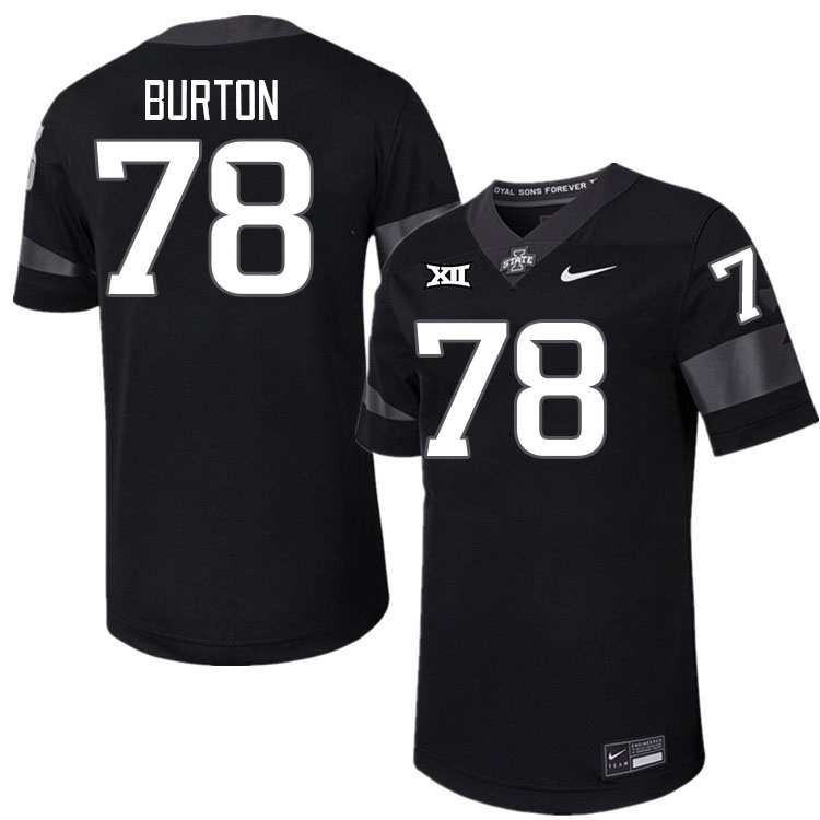 Men #78 AJ Burton Iowa State Cyclones College Football Jerseys Stitched-Black